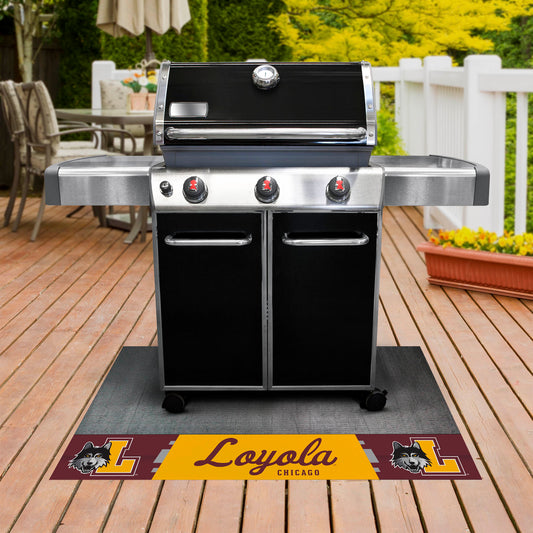 Loyola Chicago Ramblers Vinyl Grill Mat - 26in. x 42in.