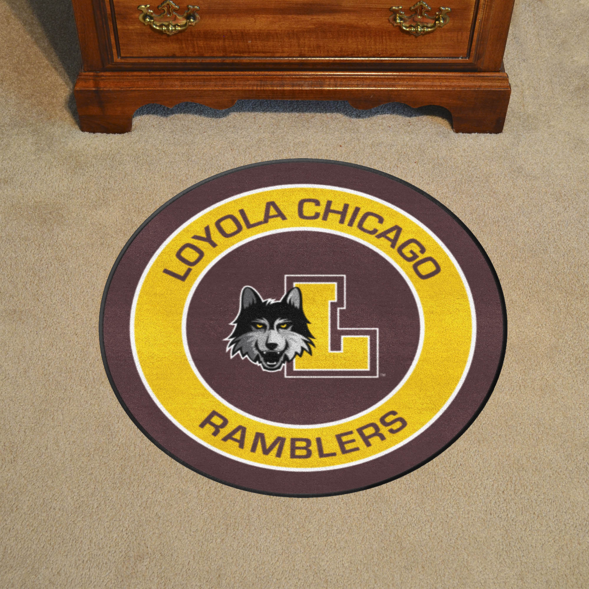 Loyola Chicago Ramblers Roundel Rug - 27in. Diameter