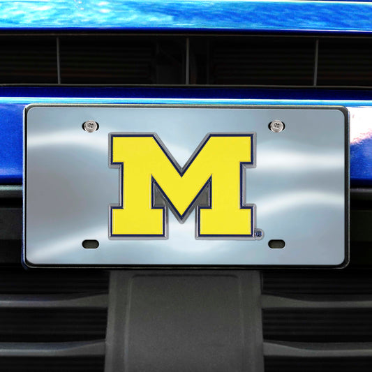 Michigan Wolverines 3D Stainless Steel License Plate