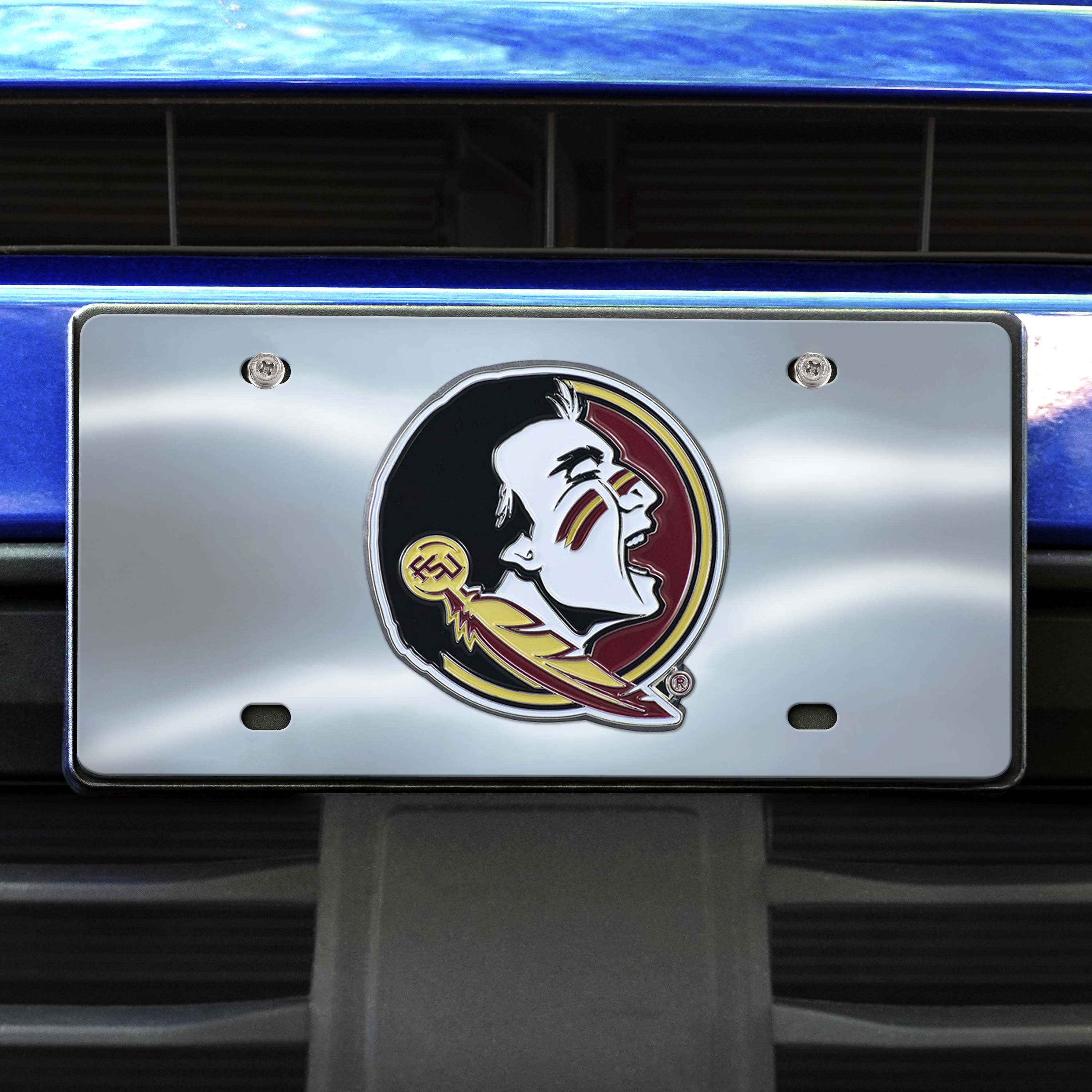 Florida State Seminoles 3D Stainless Steel License Plate