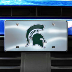 Michigan State Spartans 3D Stainless Steel License Plate