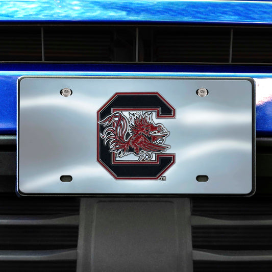 South Carolina Gamecocks 3D Stainless Steel License Plate