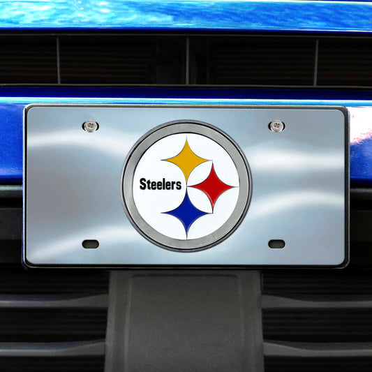 Pittsburgh Steelers 3D Stainless Steel License Plate