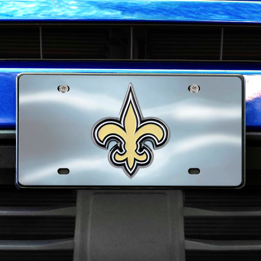 New Orleans Saints 3D Stainless Steel License Plate