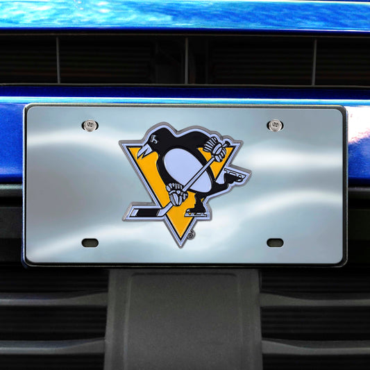 Pittsburgh Penguins 3D Stainless Steel License Plate