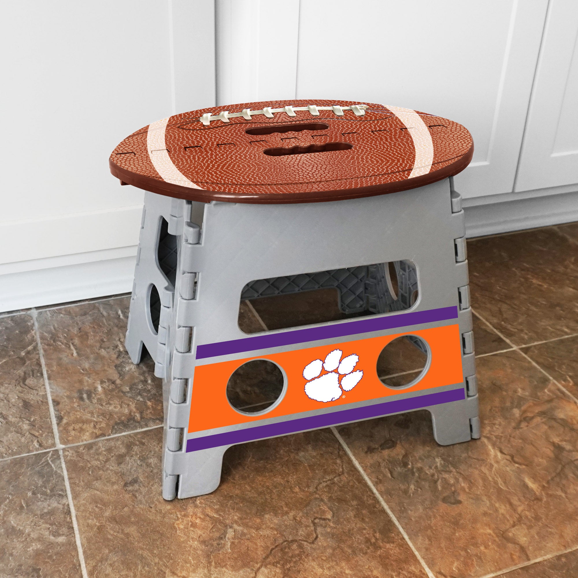 Clemson Tigers Folding Step Stool - 13in. Rise - Clemson