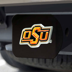 Oklahoma State Cowboys Black Metal Hitch Cover - 3D Color Emblem - Oklahoma State