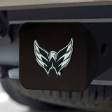 Washington Capitals Black Metal Hitch Cover with Metal Chrome 3D Emblem