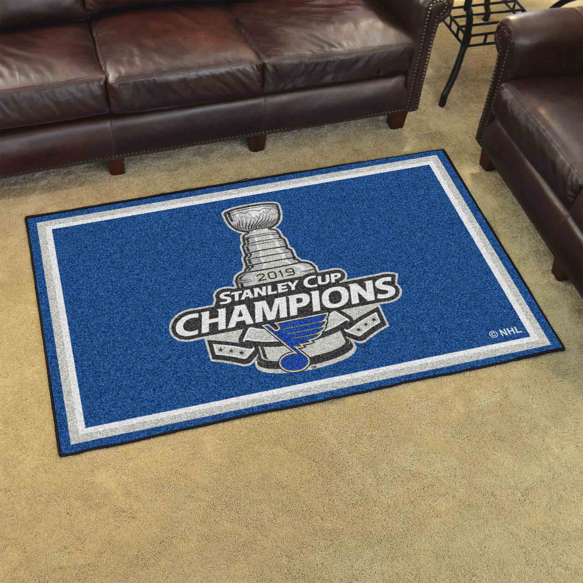 St. Louis Blues 5ft. x 8 ft. Plush Area Rug, 2019 Stanley Cup Champions