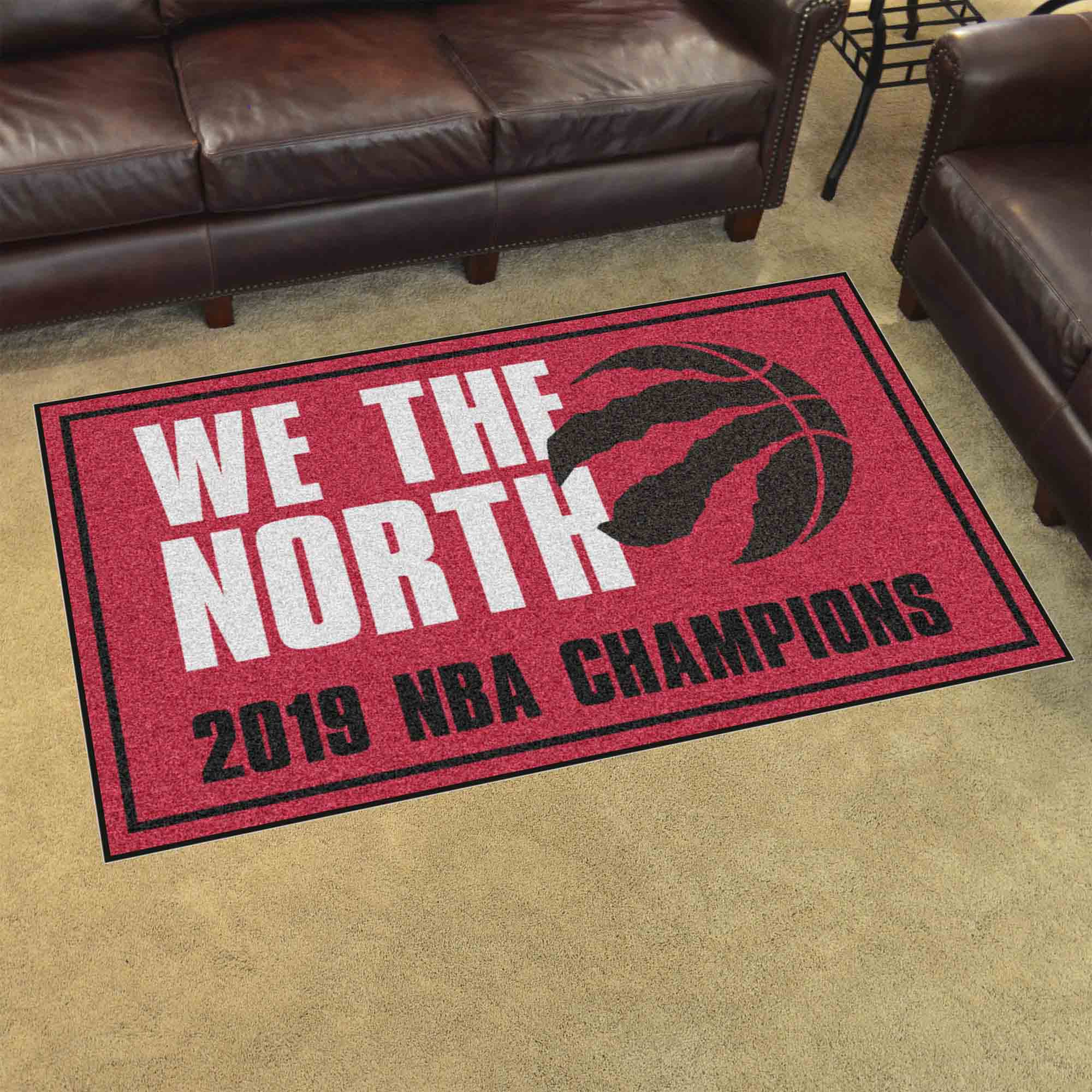 Toronto Raptors 2019 NBA Champions 5ft. x 8 ft. Plush Area Rug