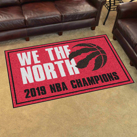 Toronto Raptors 2019 NBA Champions 5ft. x 8 ft. Plush Area Rug