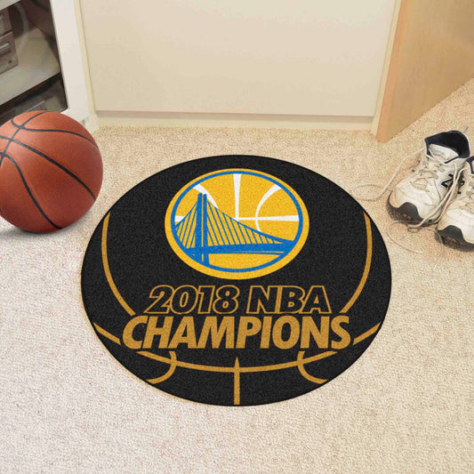 Golden State Warriors 2018 NBA Champions Basketball Rug - 27in. Diameter