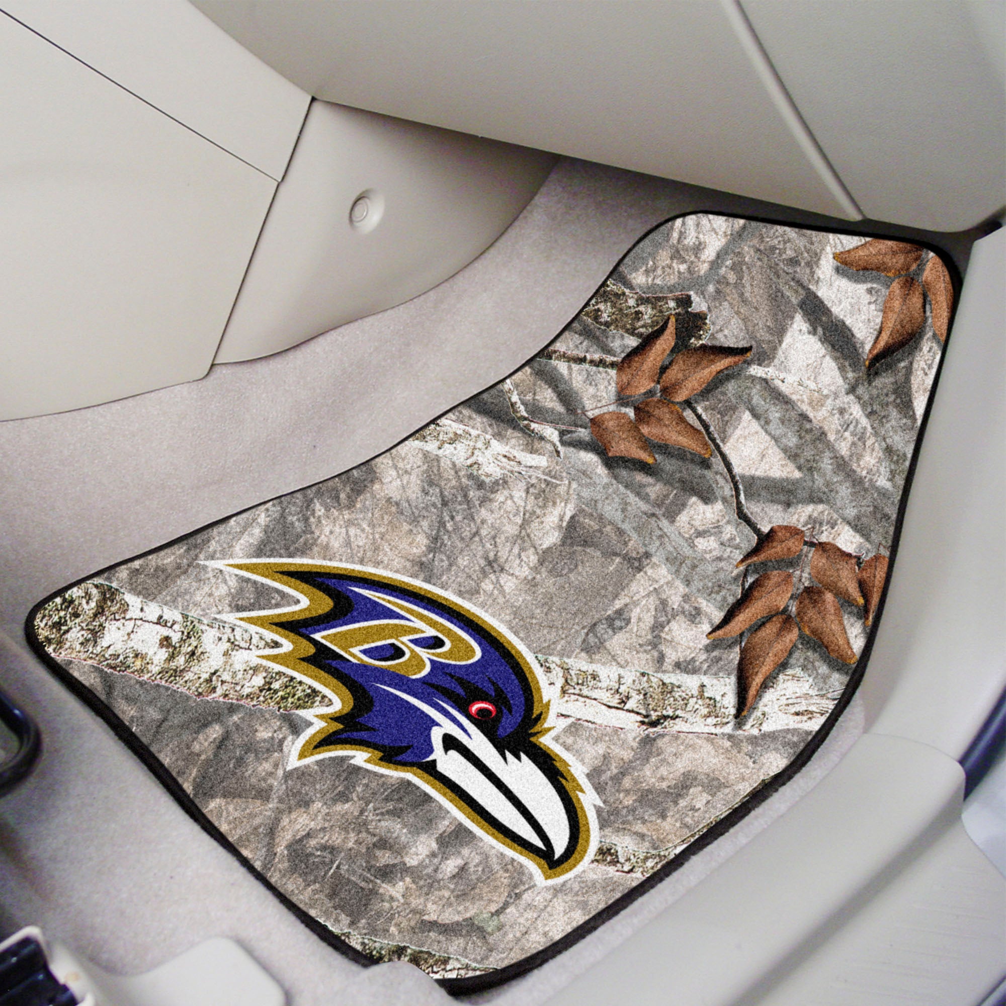 Baltimore Ravens Camo Front Carpet Car Mat Set - 2 Pieces