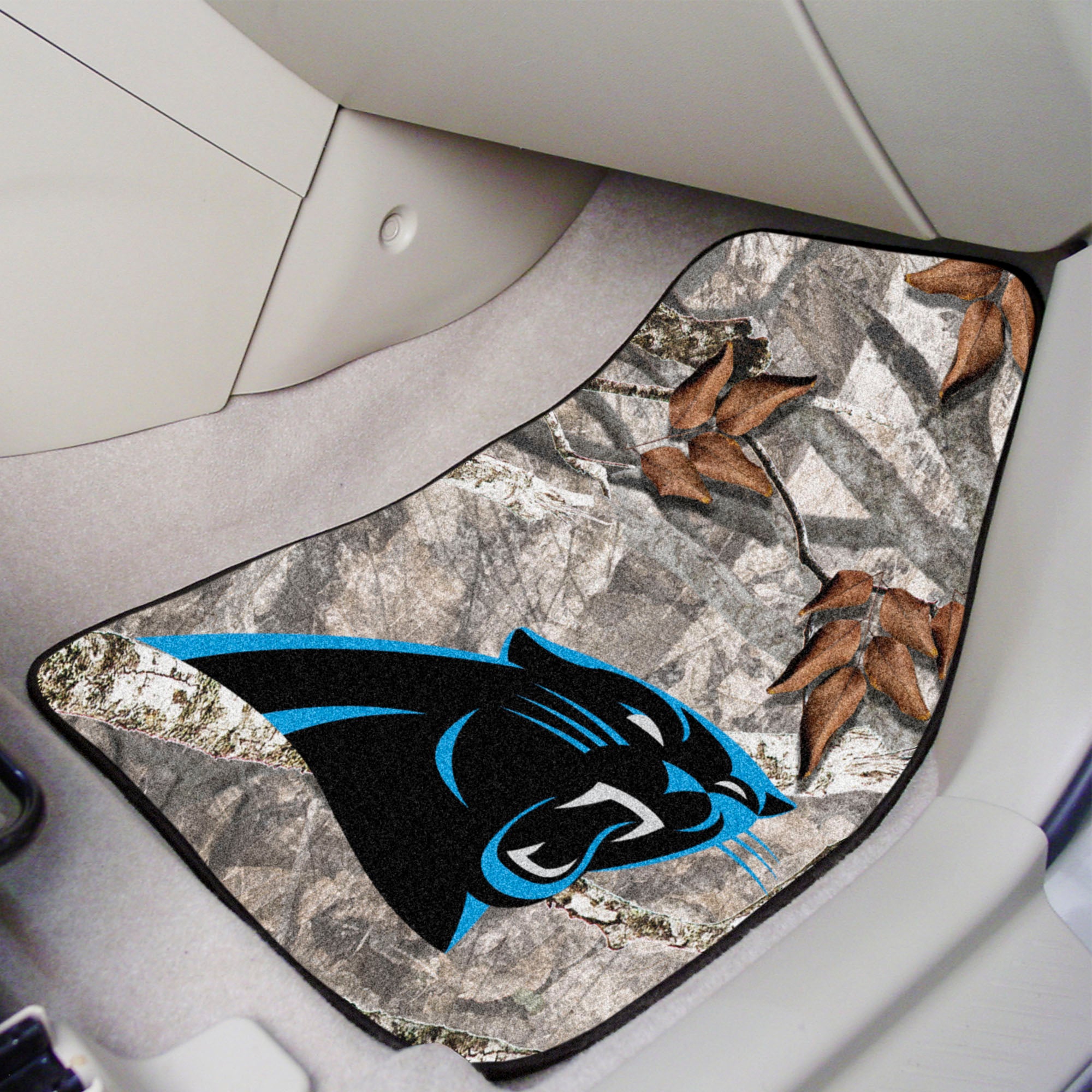 Carolina Panthers Camo Front Carpet Car Mat Set - 2 Pieces - Carolina Panthers