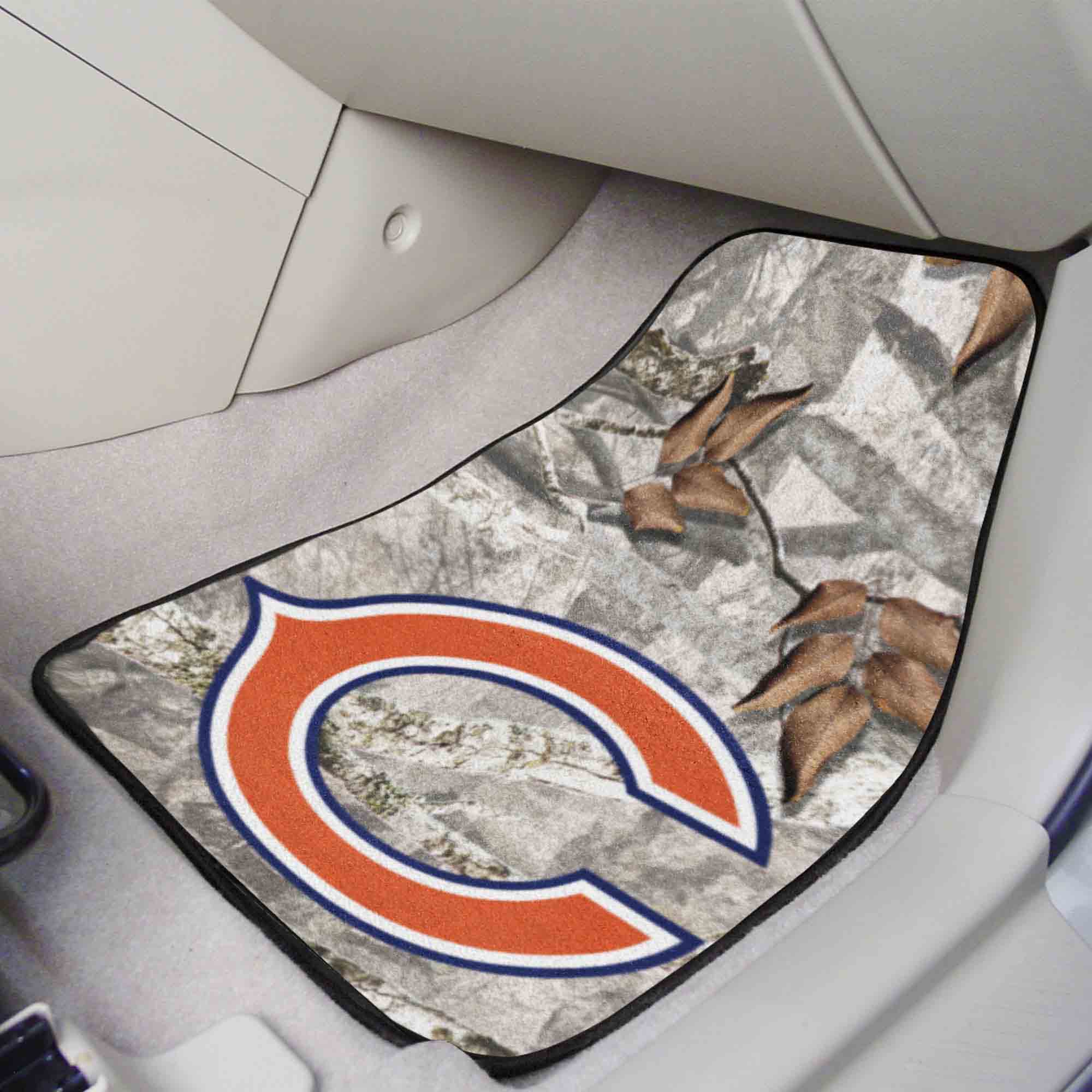 Chicago Bears Camo Front Carpet Car Mat Set - 2 Pieces - Chicago Bears