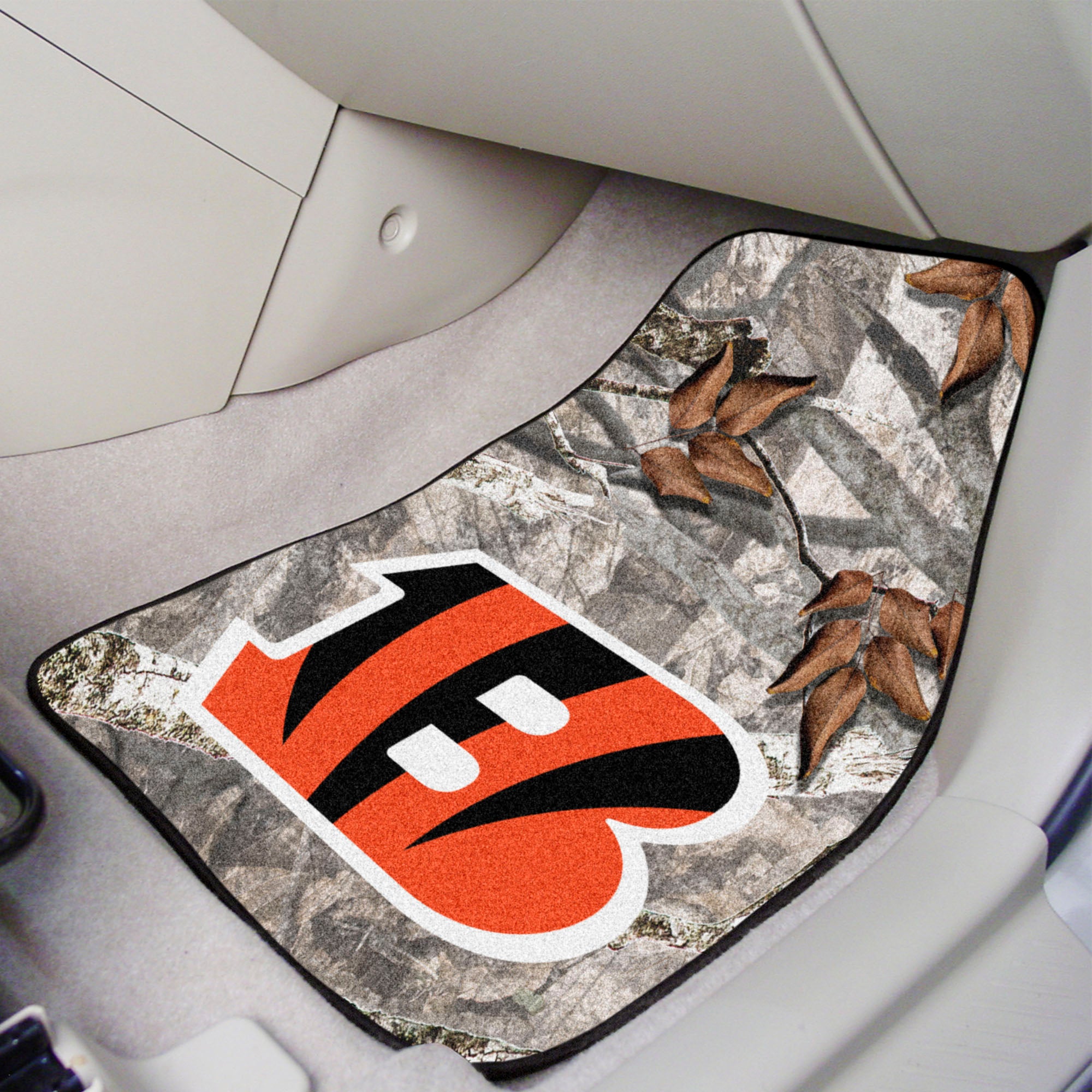 Cincinnati Bengals Camo Front Carpet Car Mat Set - 2 Pieces - Cincinnati Bengals