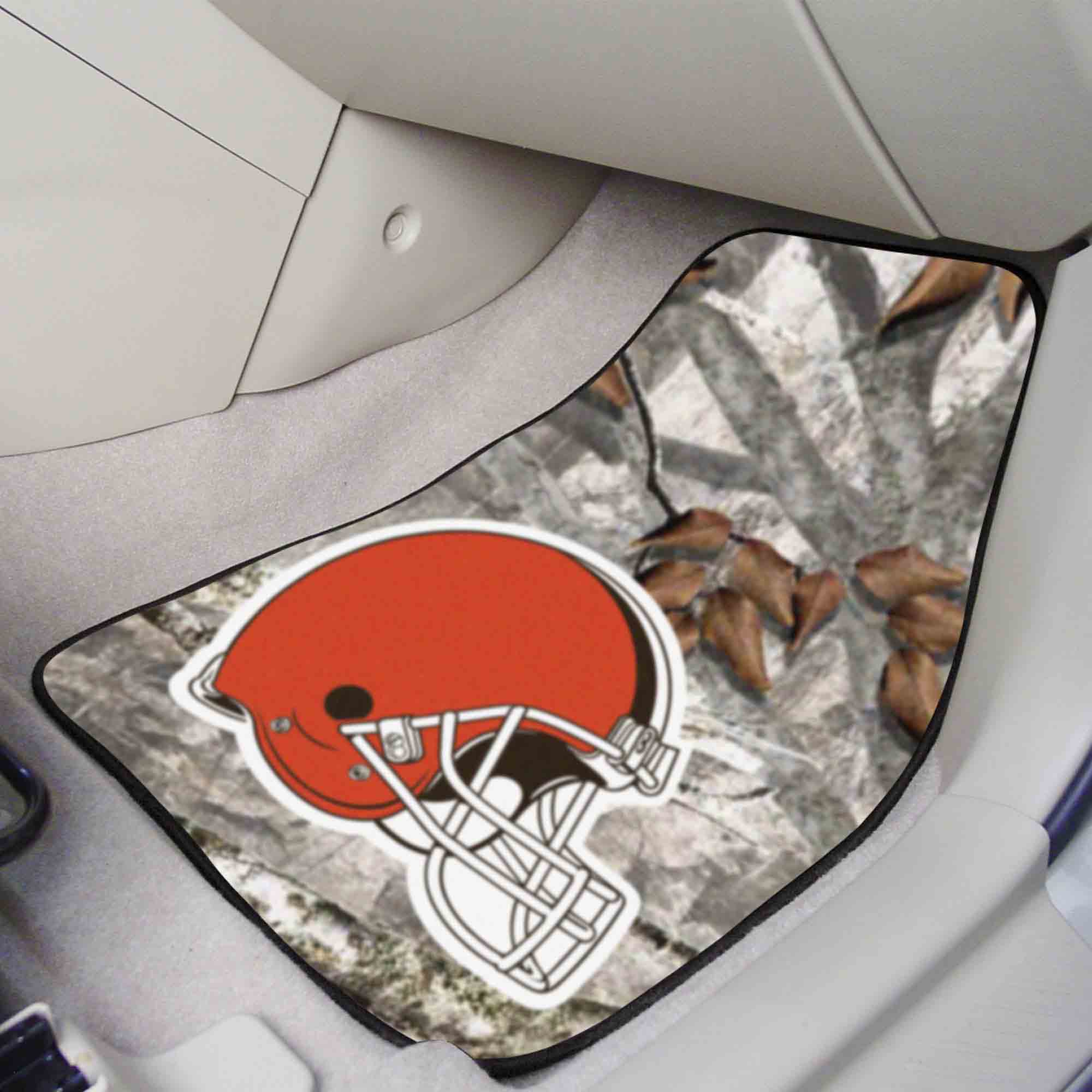 Cleveland Browns Camo Front Carpet Car Mat Set - 2 Pieces - Cleveland Browns