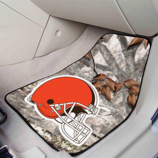 Cleveland Browns Camo Front Carpet Car Mat Set - 2 Pieces - Cleveland Browns