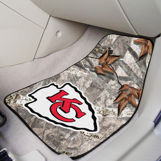 Kansas City Chiefs Camo Front Carpet Car Mat Set - 2 Pieces