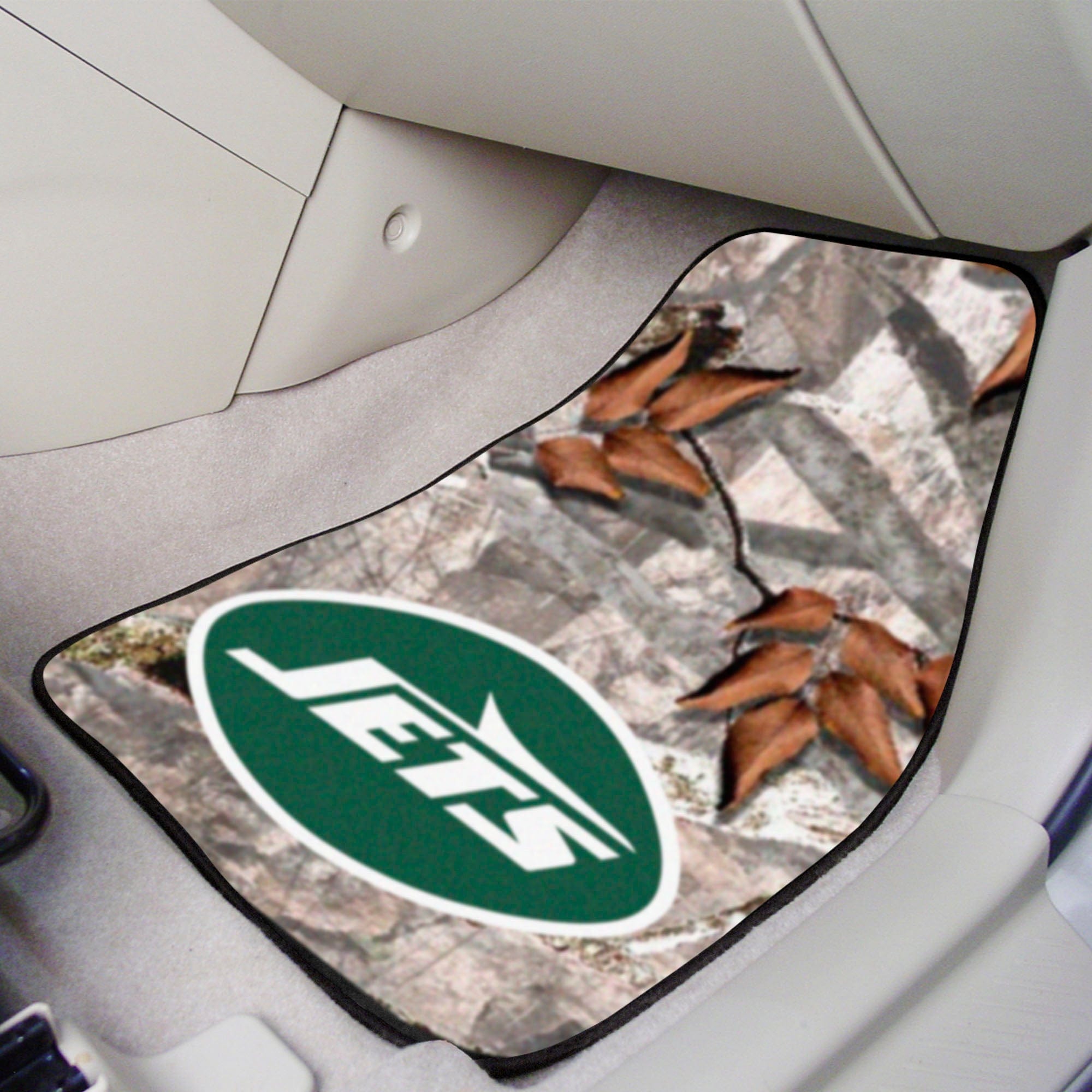 New York Jets Camo Front Carpet Car Mat Set - 2 Pieces - New York Jets