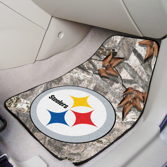 Pittsburgh Steelers Camo Front Carpet Car Mat Set - 2 Pieces