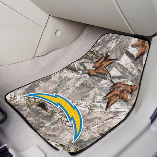 Los Angeles Chargers Camo Front Carpet Car Mat Set - 2 Pieces