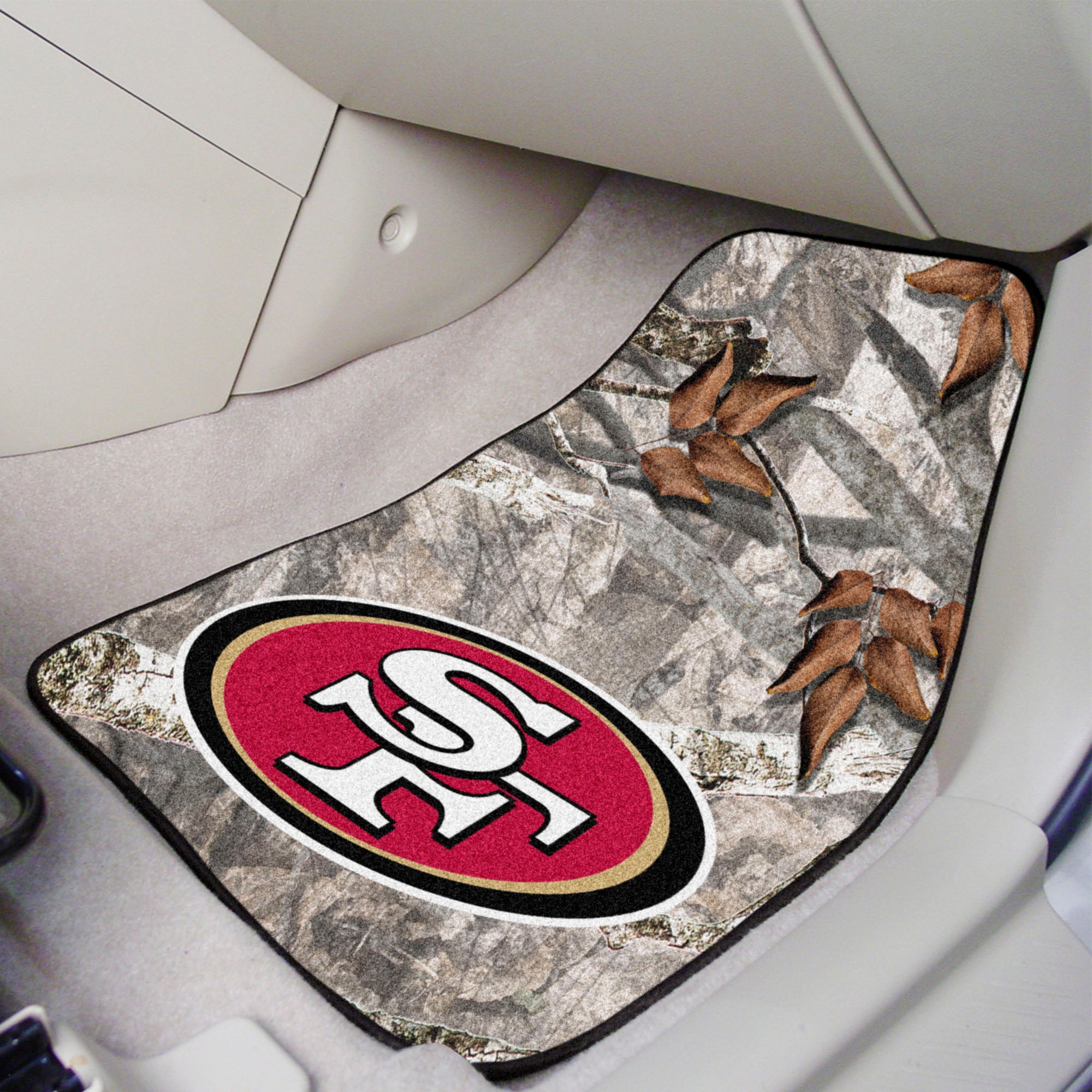 San Francisco 49ers Camo Front Carpet Car Mat Set - 2 Pieces