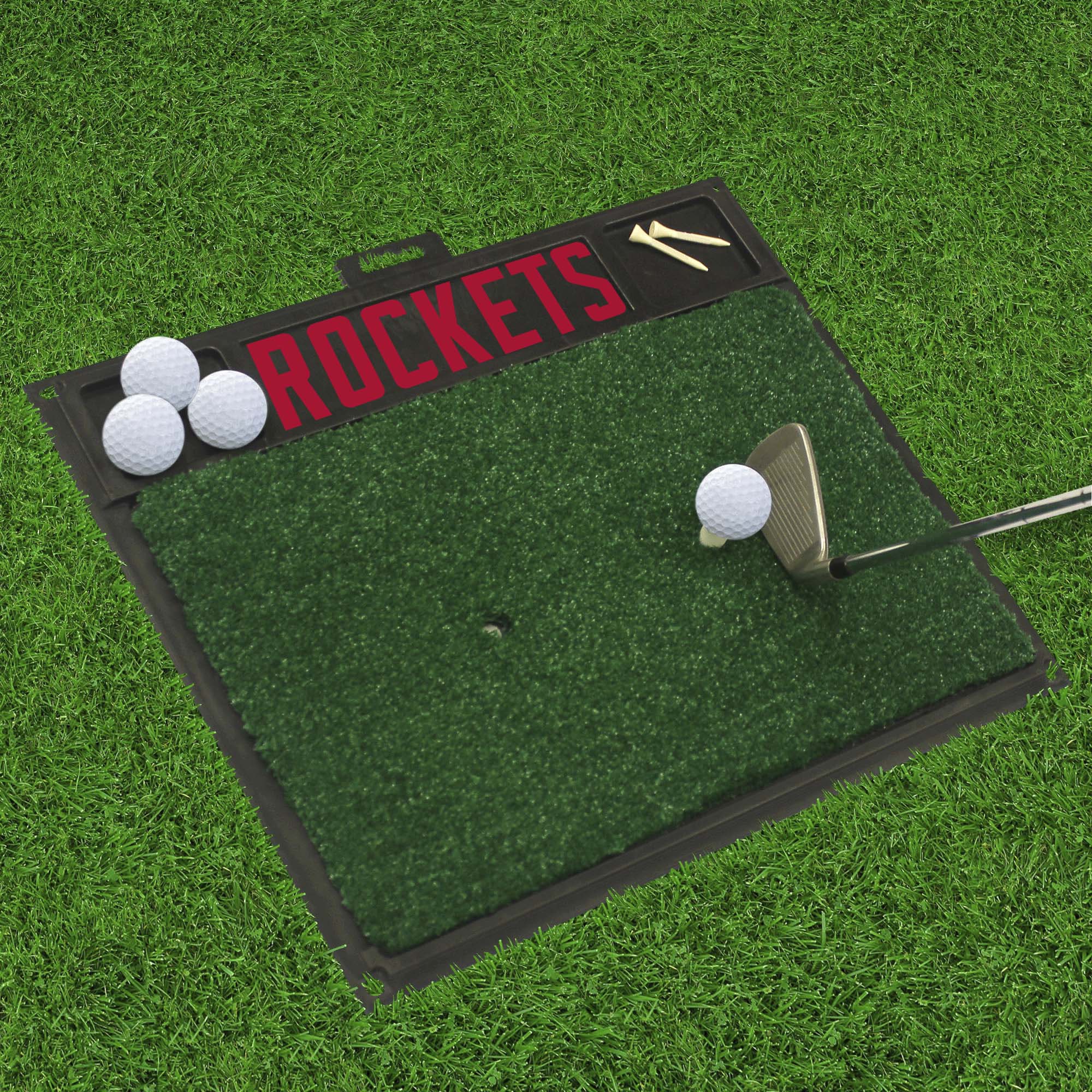 Houston Rockets Golf Hitting Mat - Houston Rockets