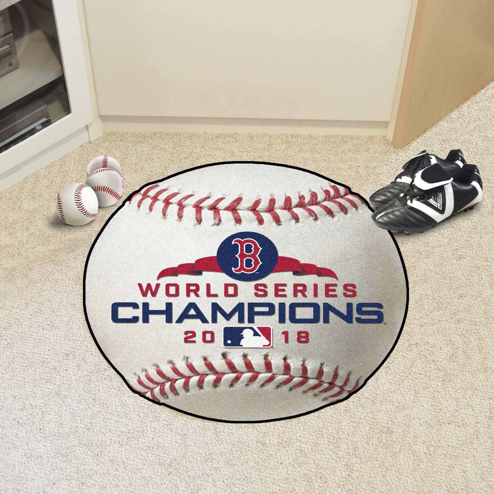 Boston Red Sox 2018 World Series Champions Baseball Rug - 27in. Diameter