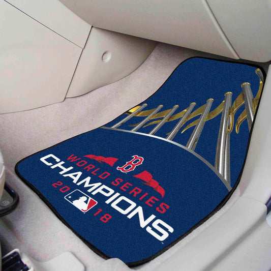 Boston Red Sox 2018 World Series Champions Front Carpet Car Mat Set - 2 Pieces