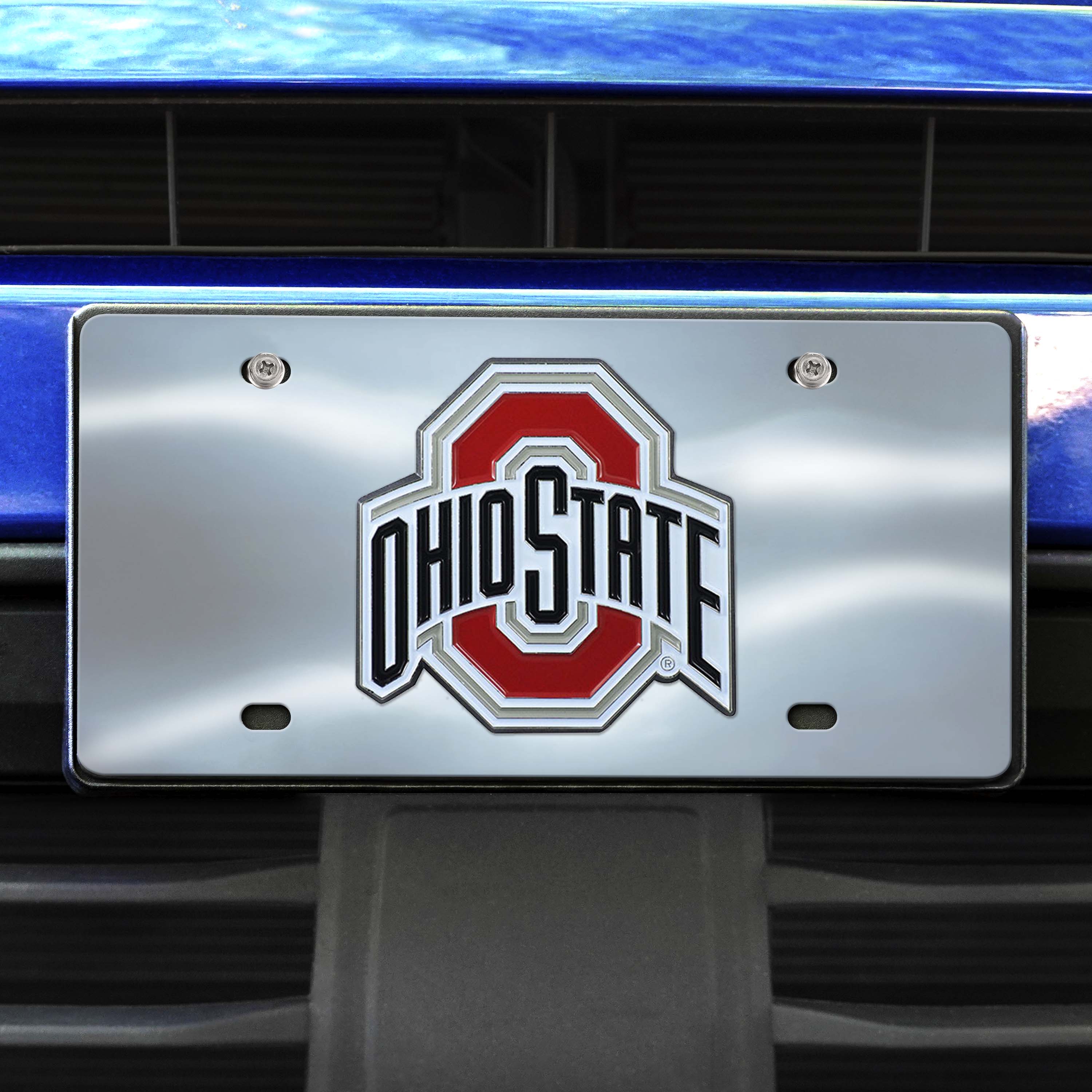 Ohio State Buckeyes 3D Stainless Steel License Plate - Ohio State