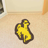 Wyoming Cowboys Mascot Rug Yellow Cowboy Logo