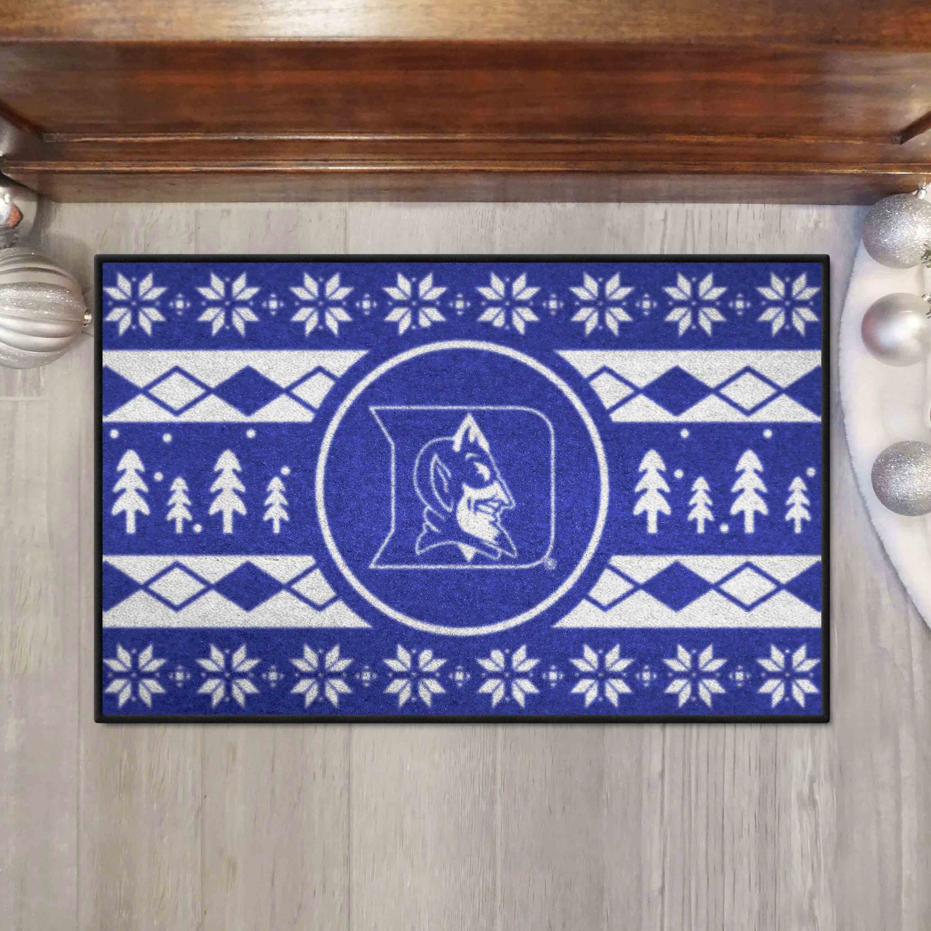 Duke Blue Devils Holiday Sweater Starter Mat Accent Rug - 19in. x 30in.