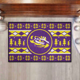 LSU Tigers Holiday Sweater Starter Mat Accent Rug - 19in. x 30in.