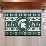 Michigan State Spartans Holiday Sweater Starter Mat Accent Rug - 19in. x 30in.