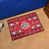 Ohio State Buckeyes Holiday Sweater Starter Mat Accent Rug - 19in. x 30in.