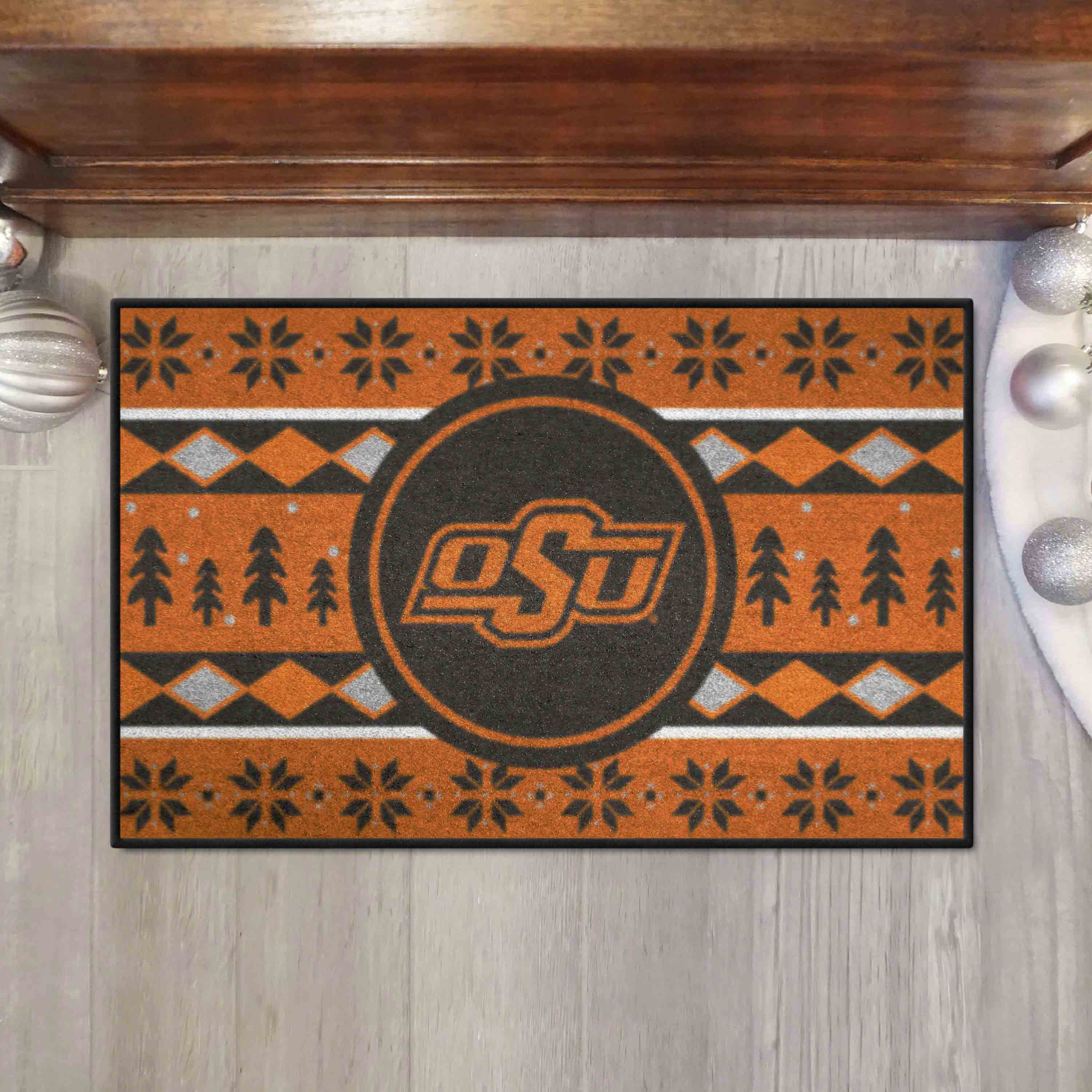 Oklahoma State Cowboys Holiday Sweater Starter Mat Accent Rug - 19in. x 30in. - Oklahoma State