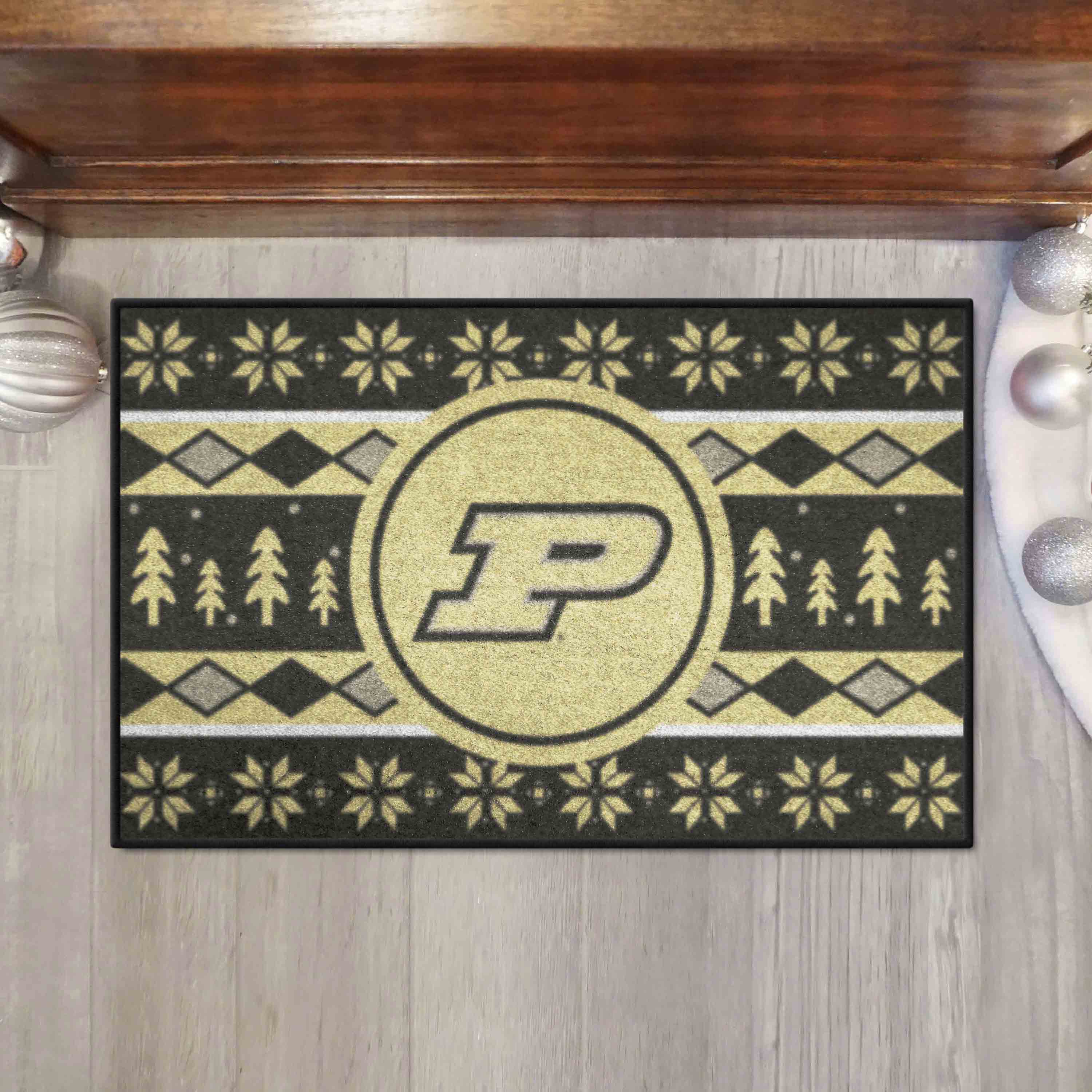 Purdue Boilermakers Holiday Sweater Starter Mat Accent Rug - 19in. x 30in.