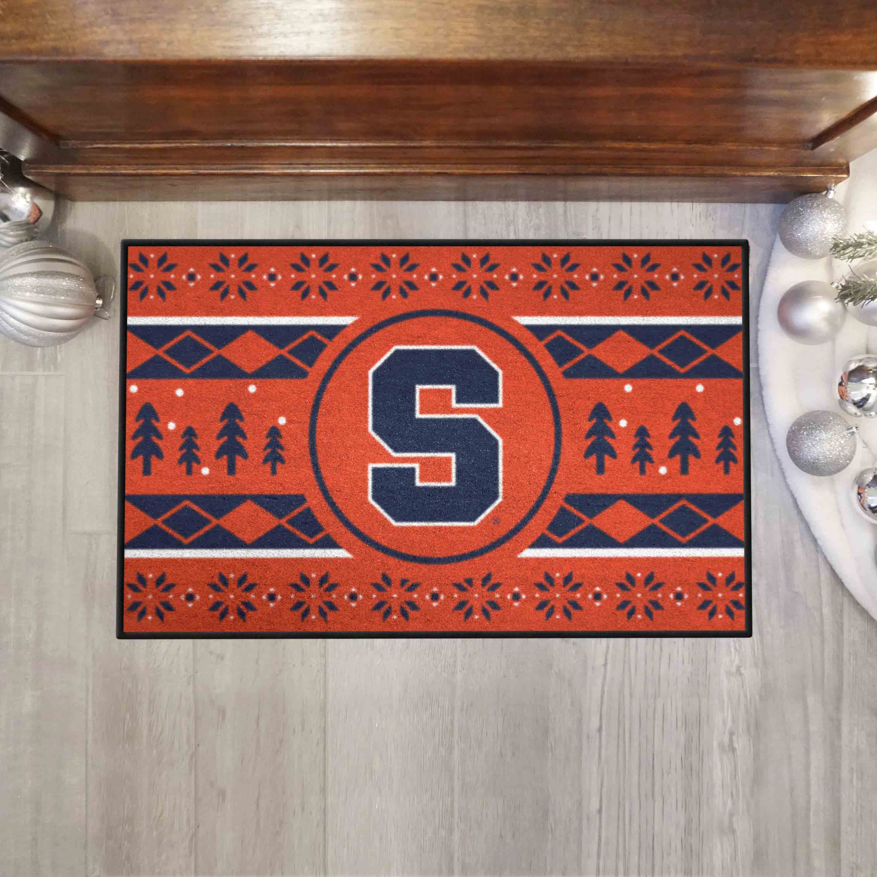 Syracuse Orange Holiday Sweater Starter Mat Accent Rug - 19in. x 30in.