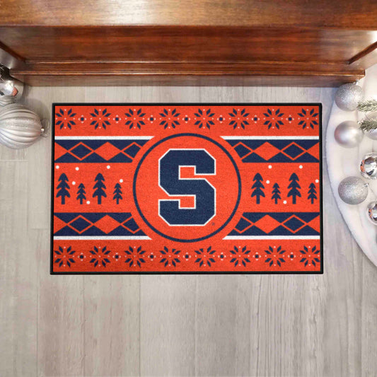 Syracuse Orange Holiday Sweater Starter Mat Accent Rug - 19in. x 30in.