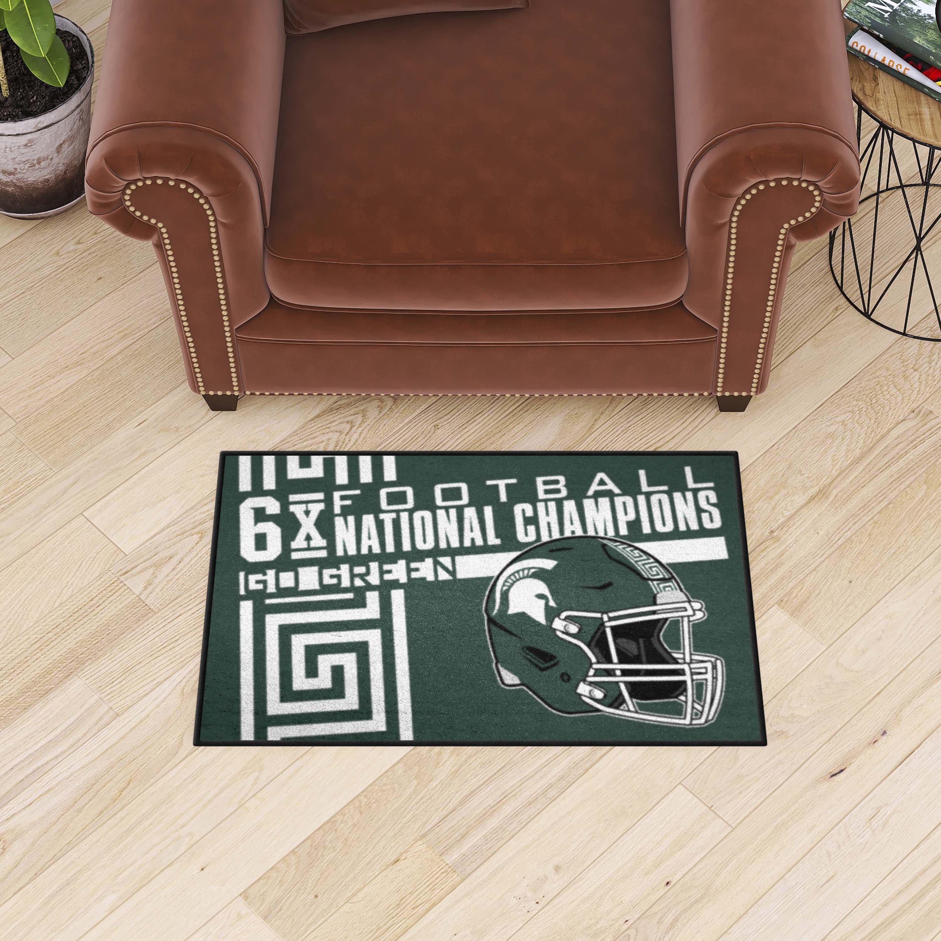 Michigan State Spartans Dynasty Starter Mat Accent Rug - 19in. x 30in. - Basketball Champions