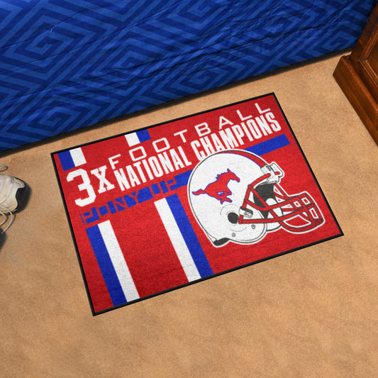 SMU Mustangs Dynasty Starter Mat Accent Rug - 19in. x 30in.