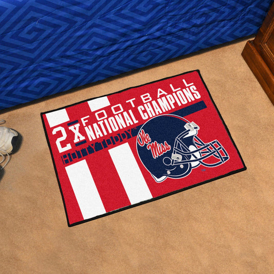 Ole Miss Rebels Dynasty Starter Mat Accent Rug - 19in. x 30in. - Ole Miss