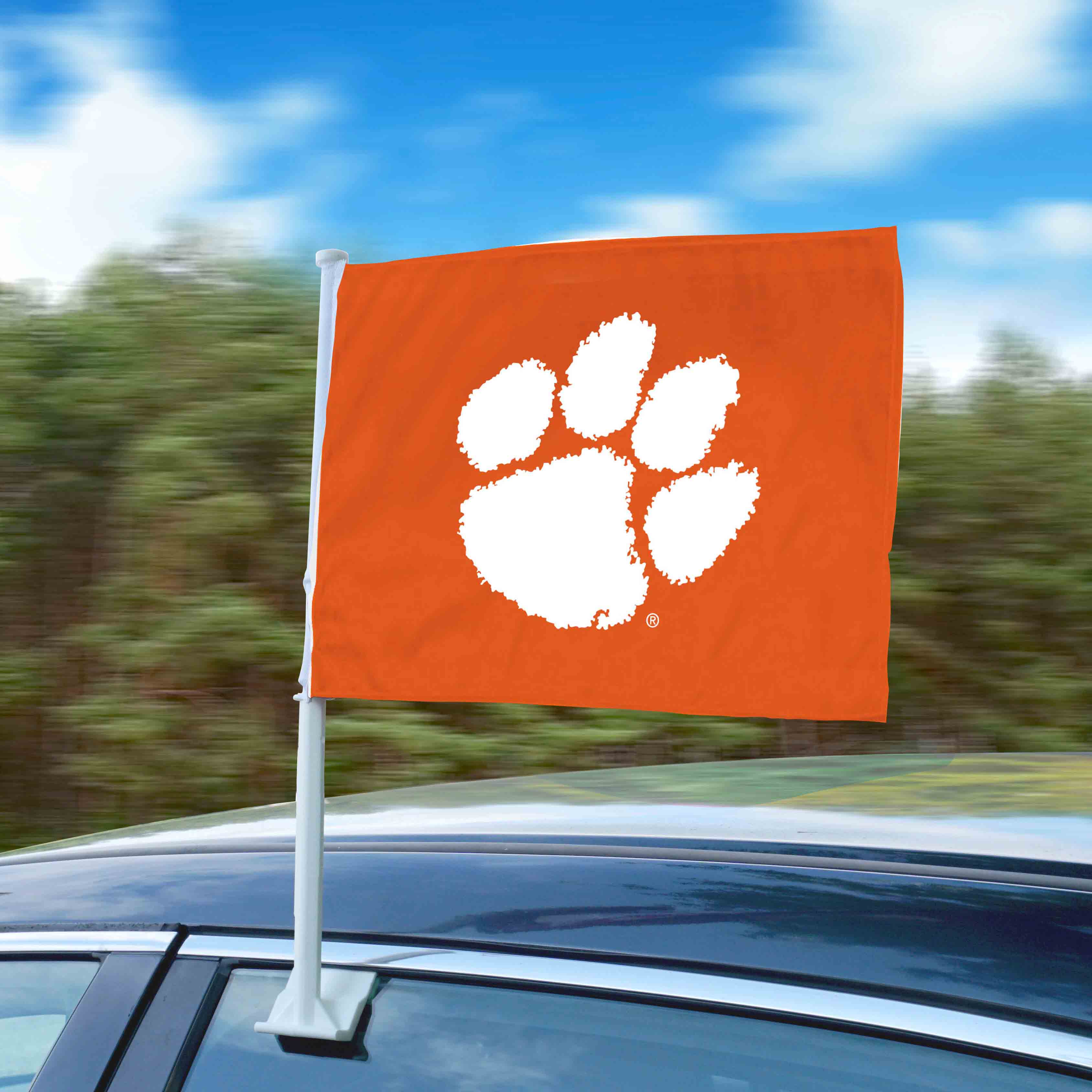 Clemson Tigers Car Flag Large 1pc 11" x 14" - Clemson