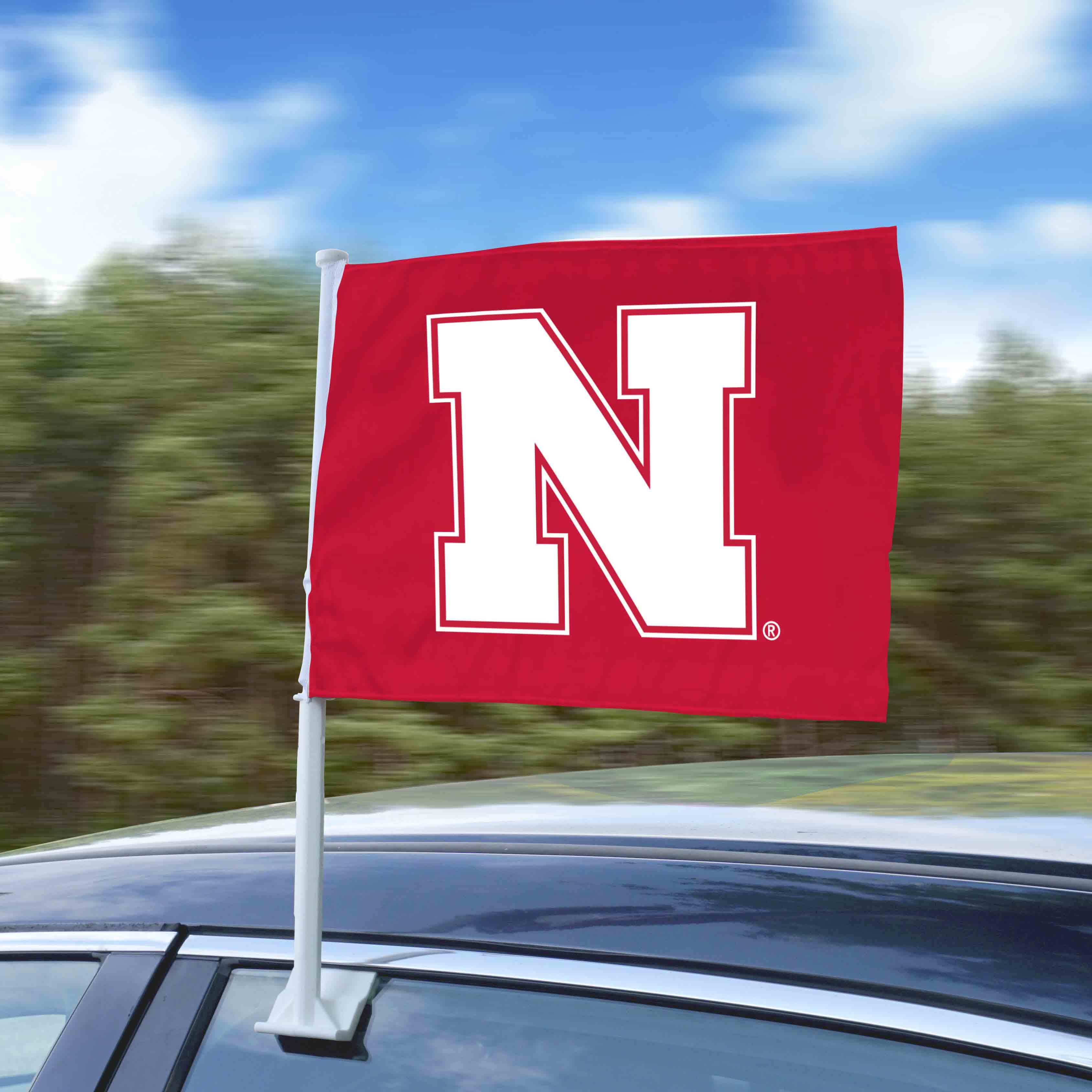 Nebraska Cornhuskers Car Flag Large 1pc 11" x 14" - Nebraska