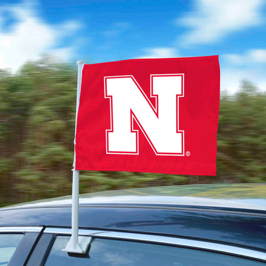 Nebraska Cornhuskers Car Flag Large 1pc 11" x 14"