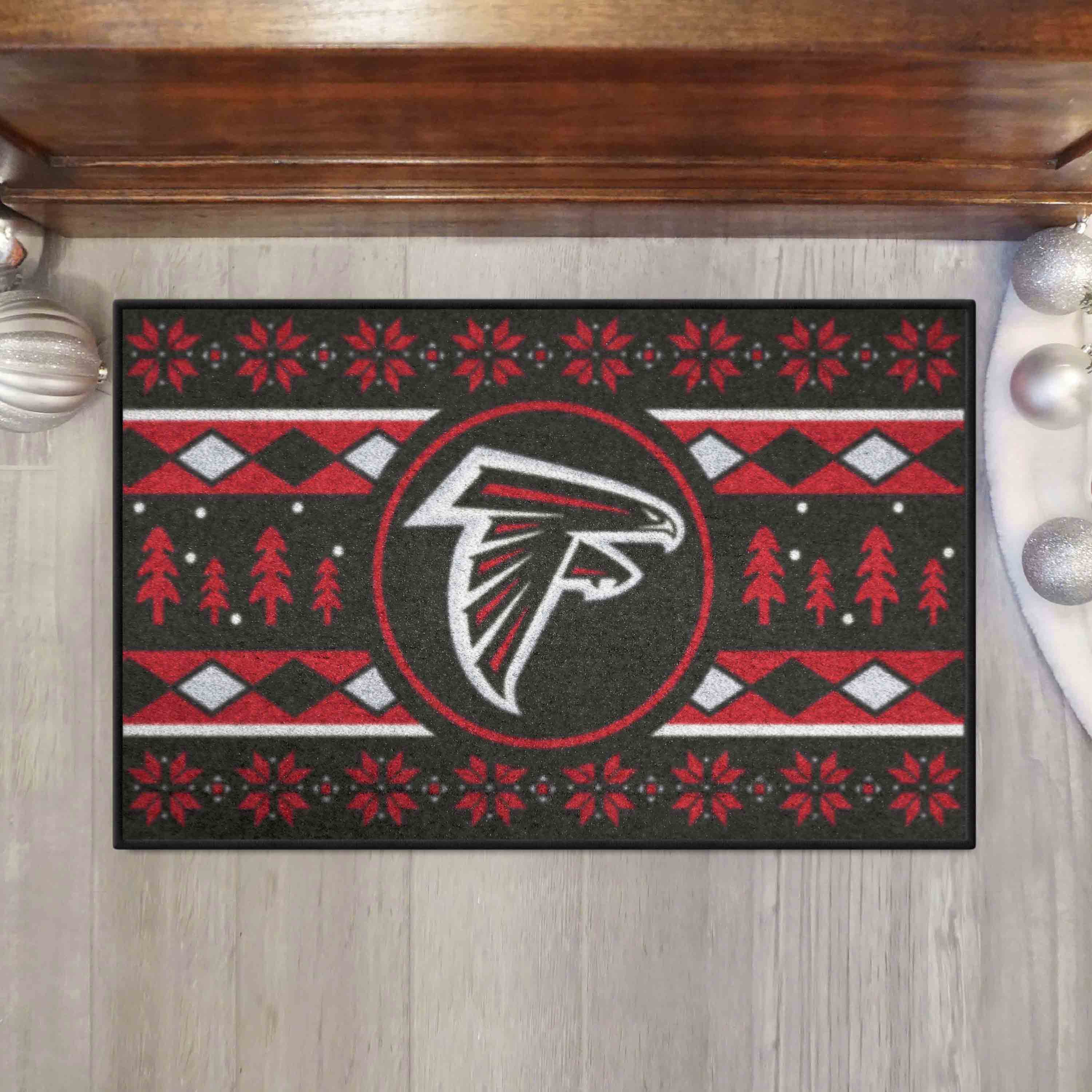 Atlanta Falcons Holiday Sweater Starter Mat Accent Rug - 19in. x 30in. - Atlanta Falcons