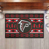 Atlanta Falcons Holiday Sweater Starter Mat Accent Rug - 19in. x 30in.