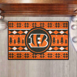 Cincinnati Bengals Holiday Sweater Starter Mat Accent Rug - 19in. x 30in.