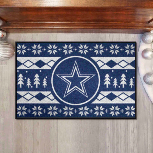 Dallas Cowboys Holiday Sweater Starter Mat Accent Rug - 19in. x 30in. - Dallas Cowboys